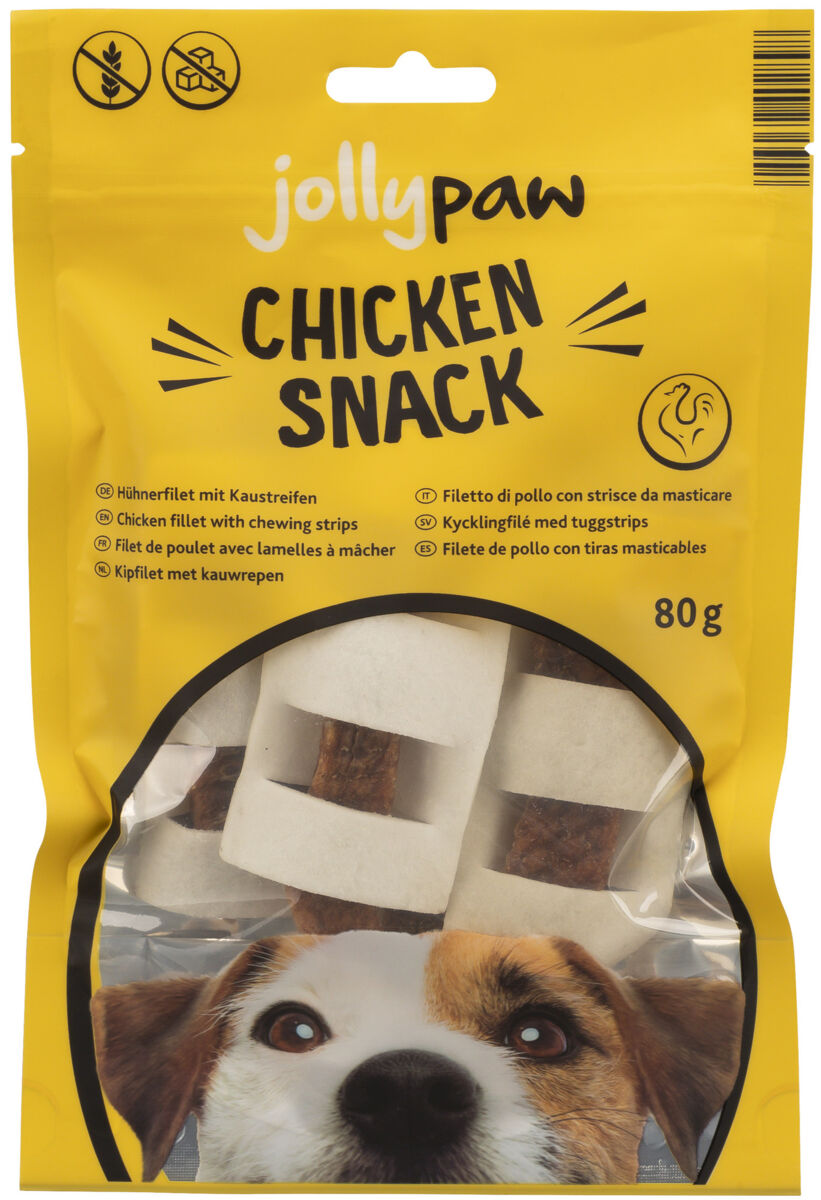 Chicken Snack, Hühnerfilet mit Kaustreifen