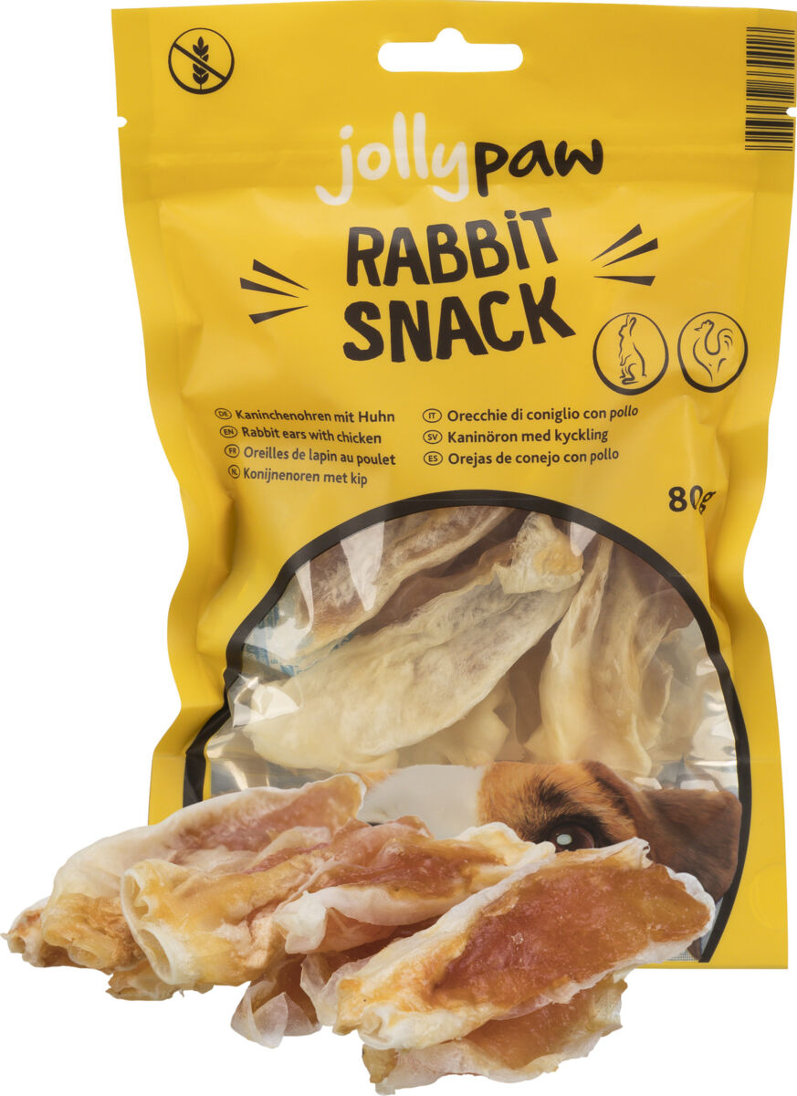 Rabbit Snack, Kaninchenohren mit Huhn