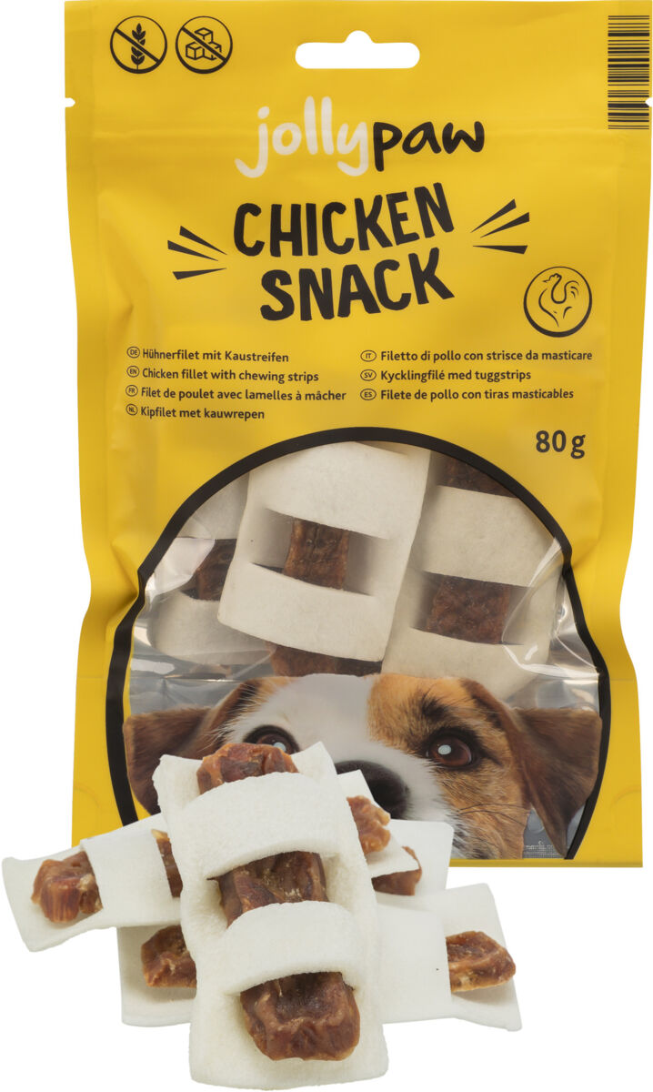 Chicken Snack, Hühnerfilet mit Kaustreifen